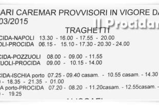 orari provvisori