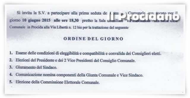 convocazione consiglio comunale