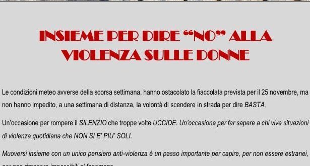 Insieme per dire NO alla violenza