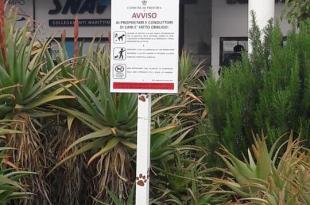 avviso per i conduttori di cani